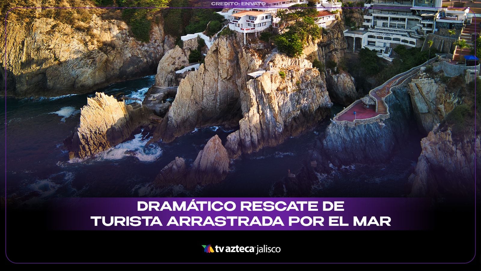 ¡VIDEO! Turista es arrastrada por el fuerte oleaje en Acapulco y protagoniza dramático rescate