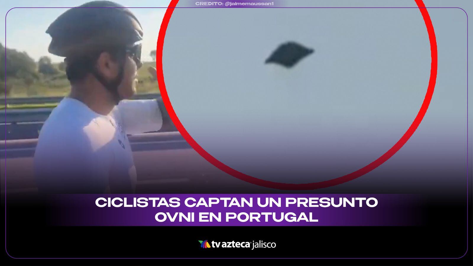 Ciclistas graban supuesto OVNI con forma de disco en el cielo de Portugal