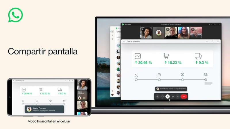 Cómo compartir pantalla en videollamada de WhatsApp