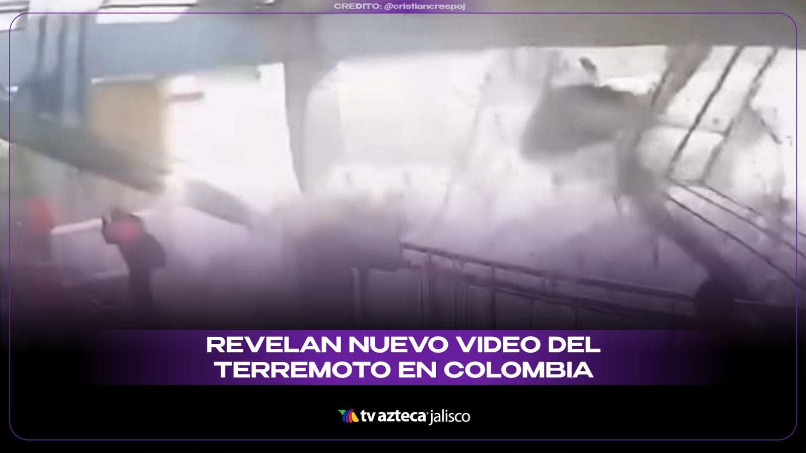 Revelan nuevo video del terremoto en Colombia; estudiantes corren mientras colapsa su escuela 