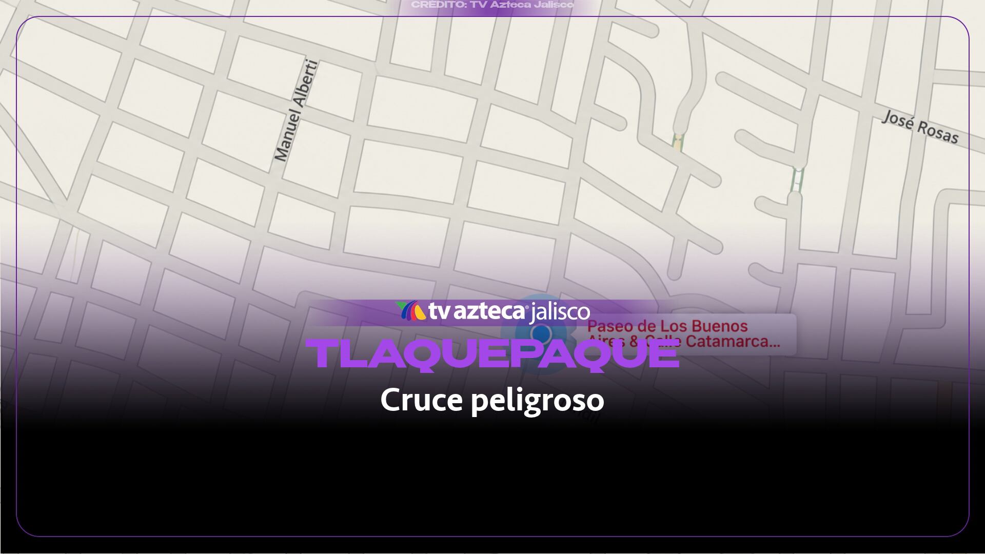 Cruce peligroso en Tlaquepaque pone en riesgo a peatones por falta de banquetas