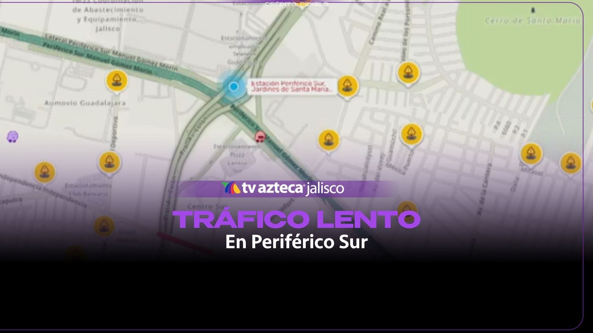 Tráfico en Periférico Sur: circulación lenta desde Jesús Michel González hacia avenida Colón