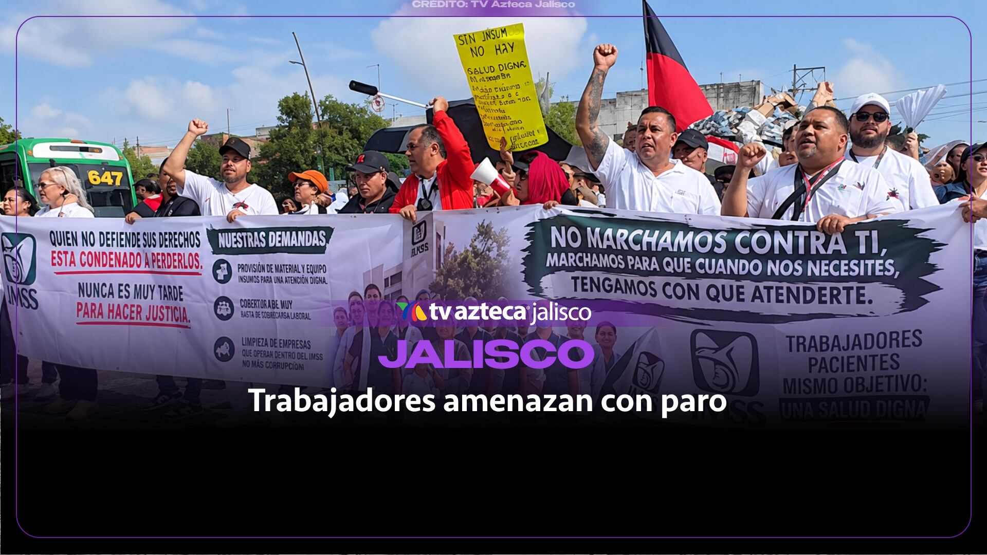 Trabajadores del IMSS amenazan con paro en Jalisco por falta de insumos y bajos salarios