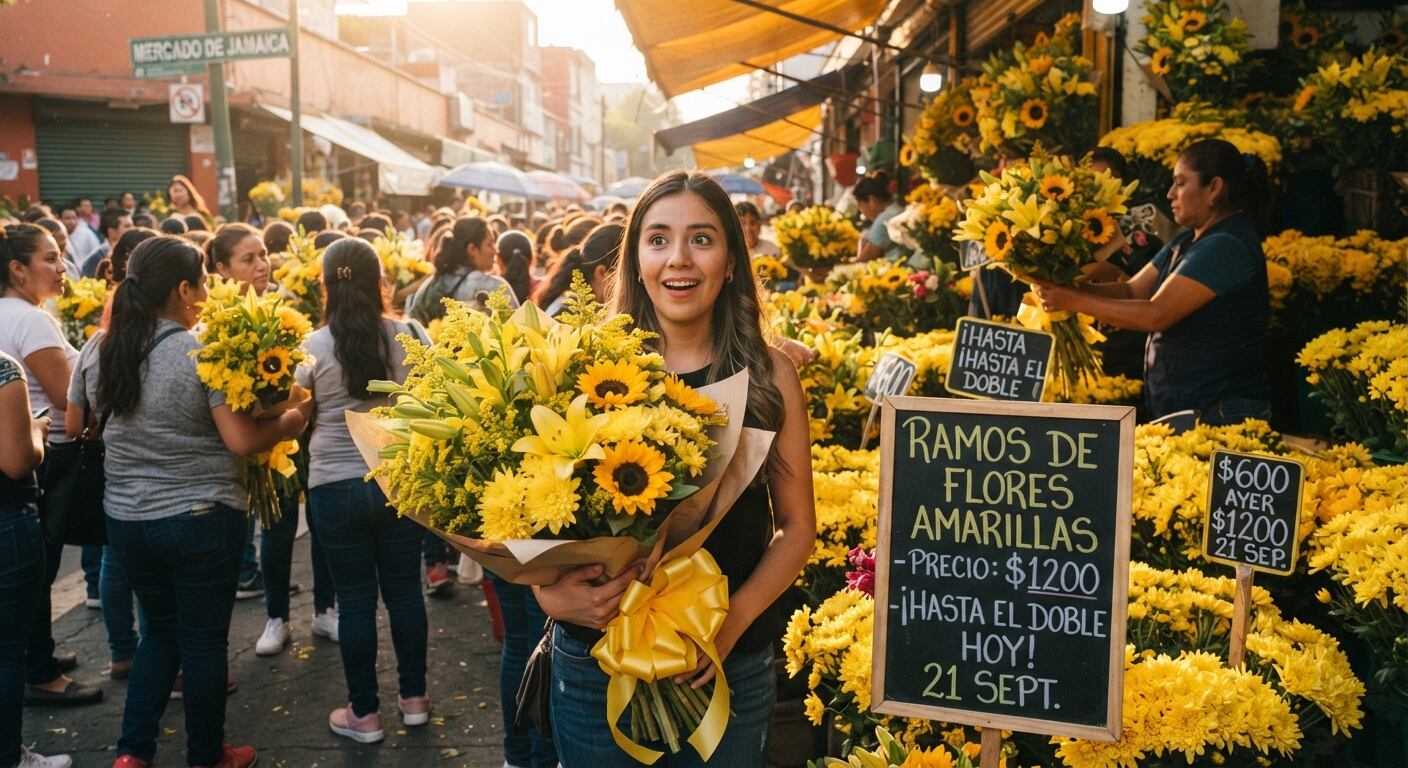 ¡Hasta el doble! Esto costaron los ramos de flores amarillas por el 21 de septiembre
