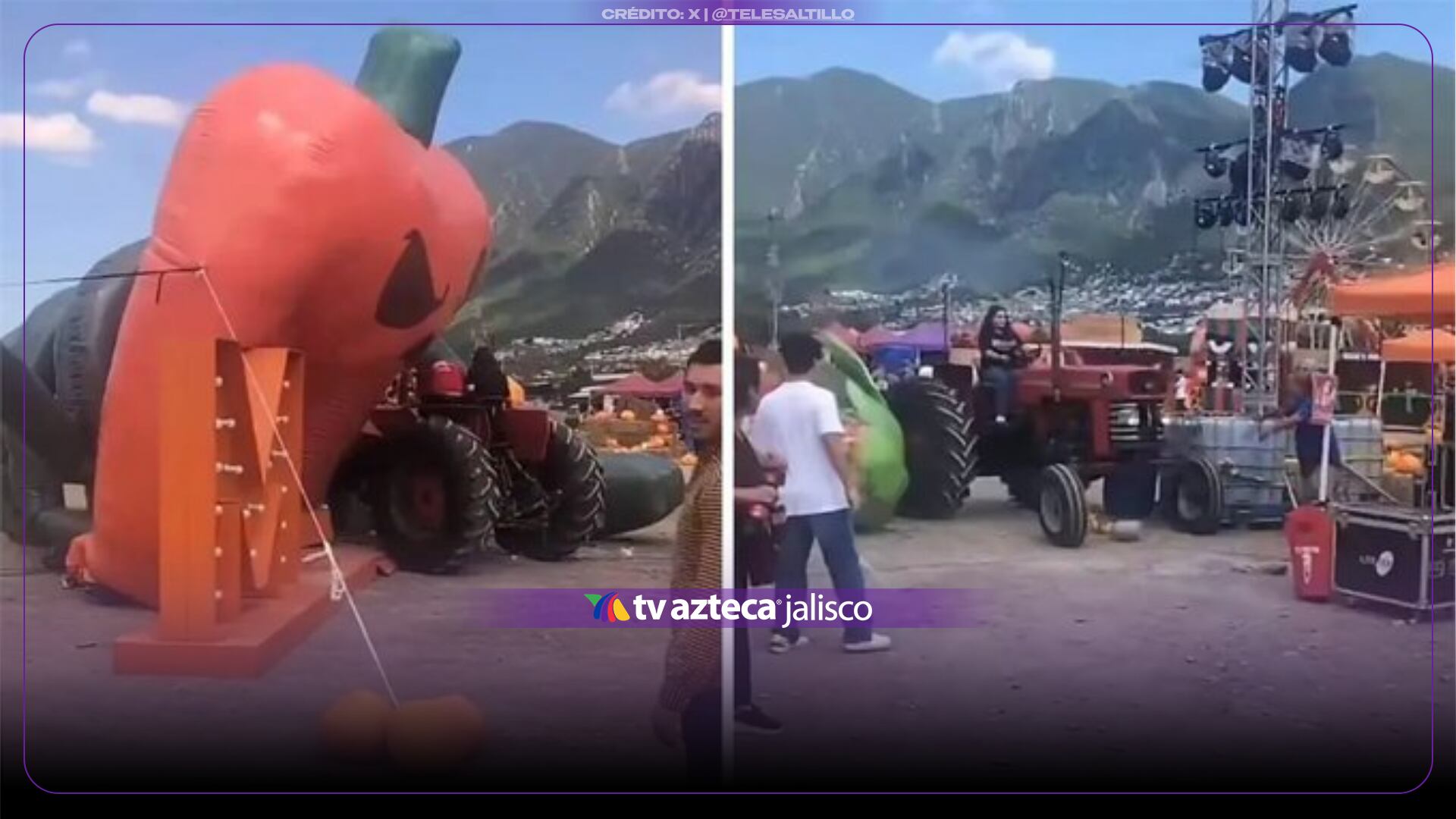 VIDEO | Tractor se sale de control en evento de Monterrey y desata pánico: ¿qué ocurrió?