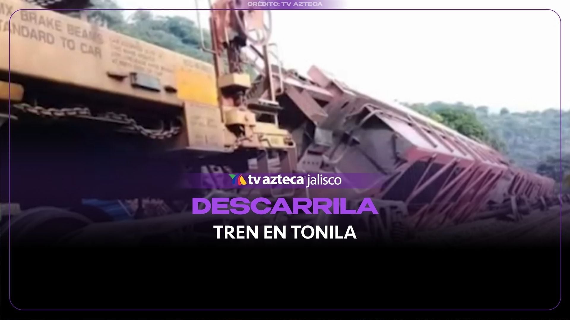 Descarrila tren de carga en Tonila, Jalisco; reportan dos muertos y tres heridos
