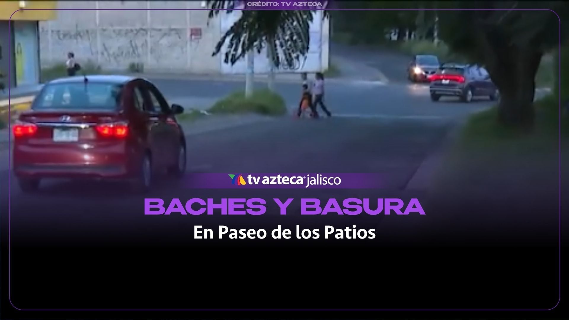 Reportan baches y falta de banqueta en Paseo de los Patios, Tlaquepaque