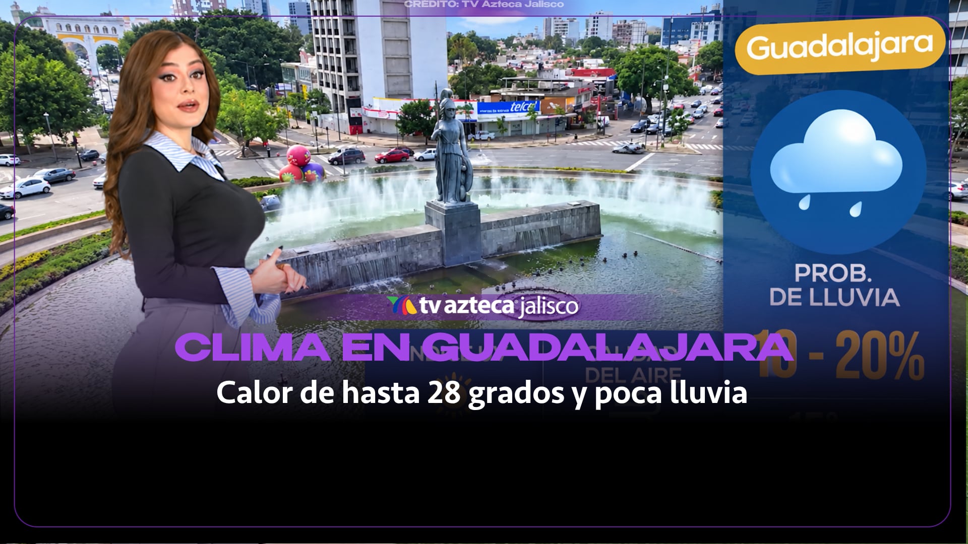 Calor de hasta 28 grados y poca lluvia: así estará el clima en Guadalajara este martes