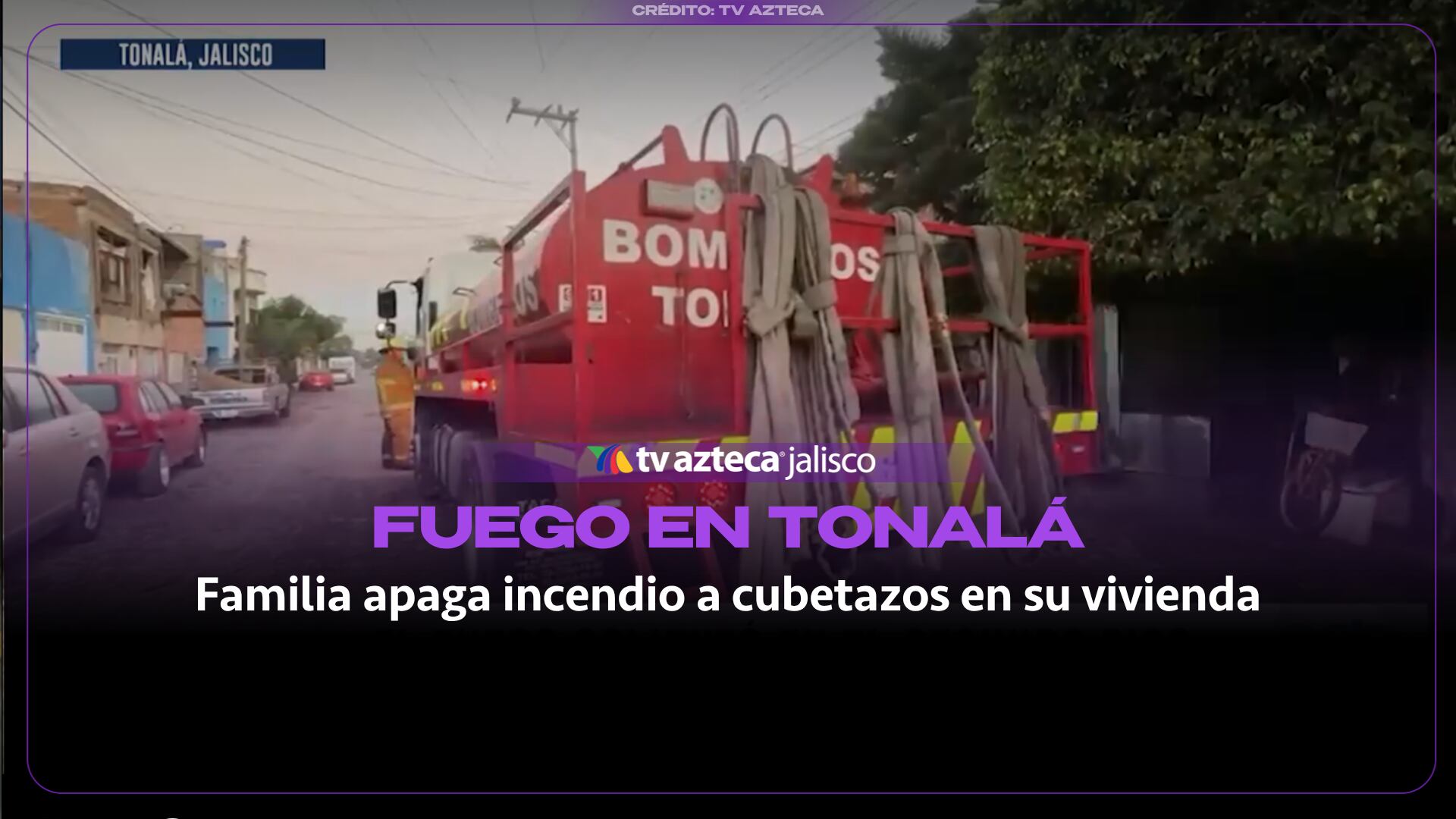 Familia apaga incendio a cubetazos de agua tras cortocircuito en su casa de Tonalá