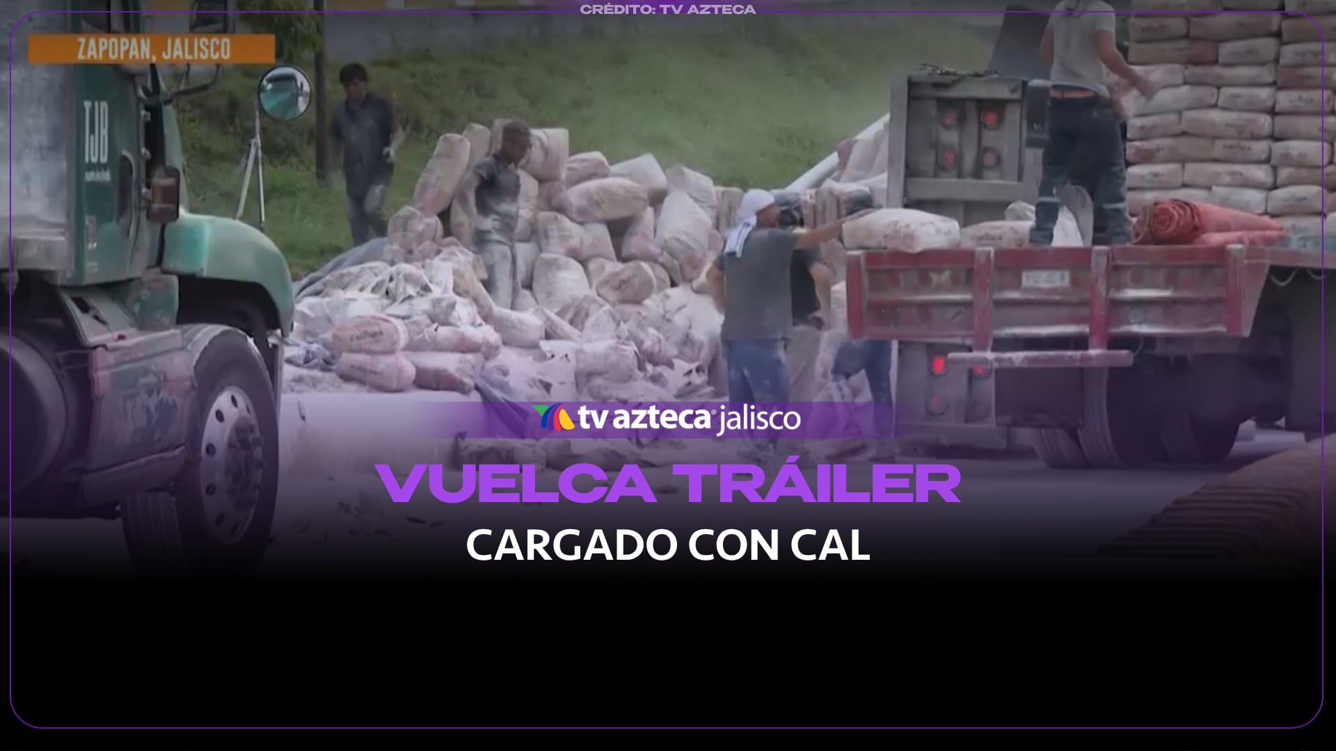 Vuelca tráiler en Periférico y López Mateos; bloquea paso a desnivel y desata caos vial en Zapopan