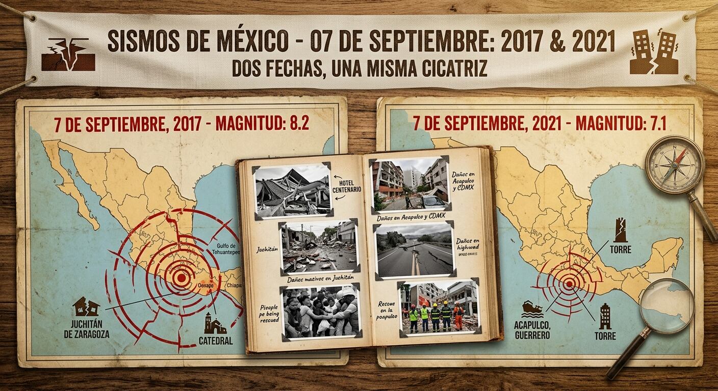 Una fecha que México no olvida: los fuertes sismos que ocurrieron un 7 de septiembre