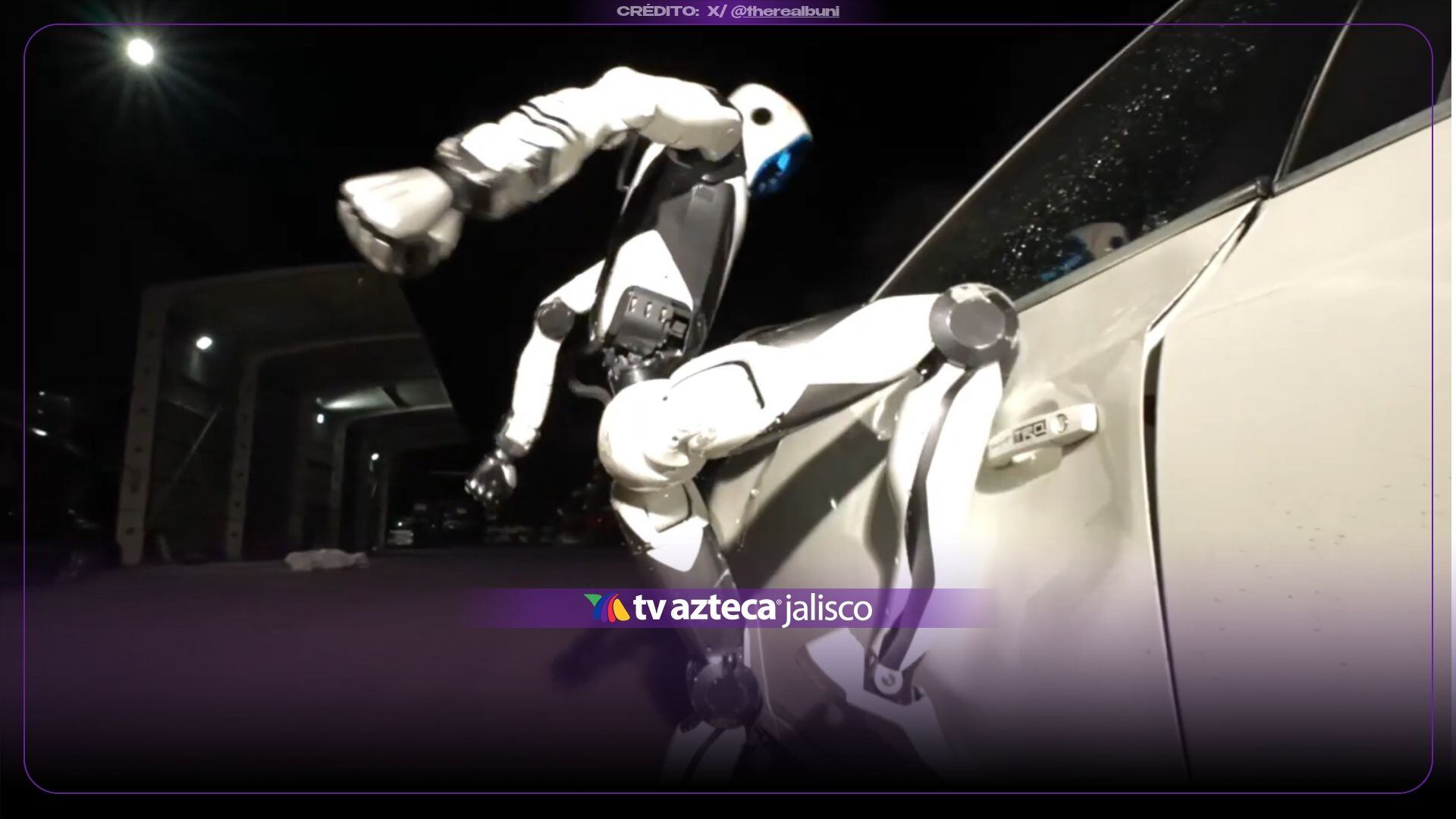 VIDEO: ¡Parece sacado de una película! El robot guardián que simula defender a su dueño y levantar un auto