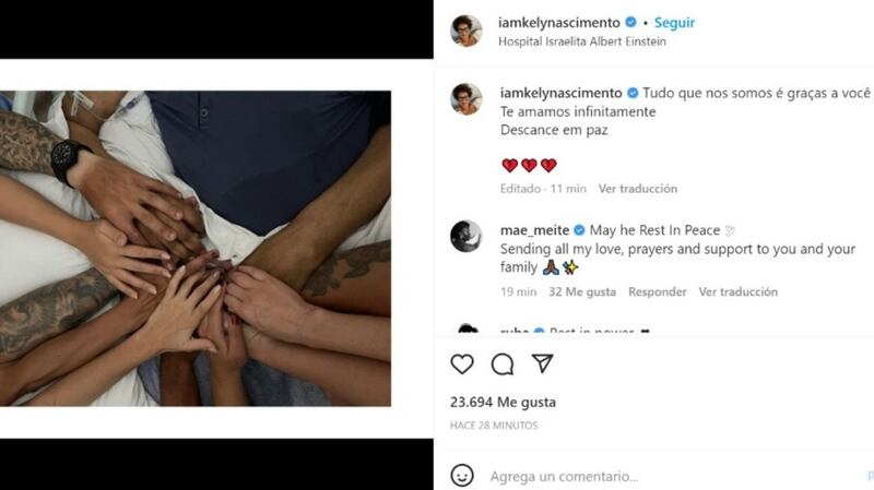 Famiia de Pelé le dedica emotiva despedida
