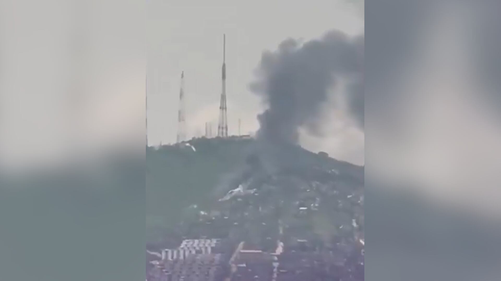 Incendio hoy en el cerro del cuatro