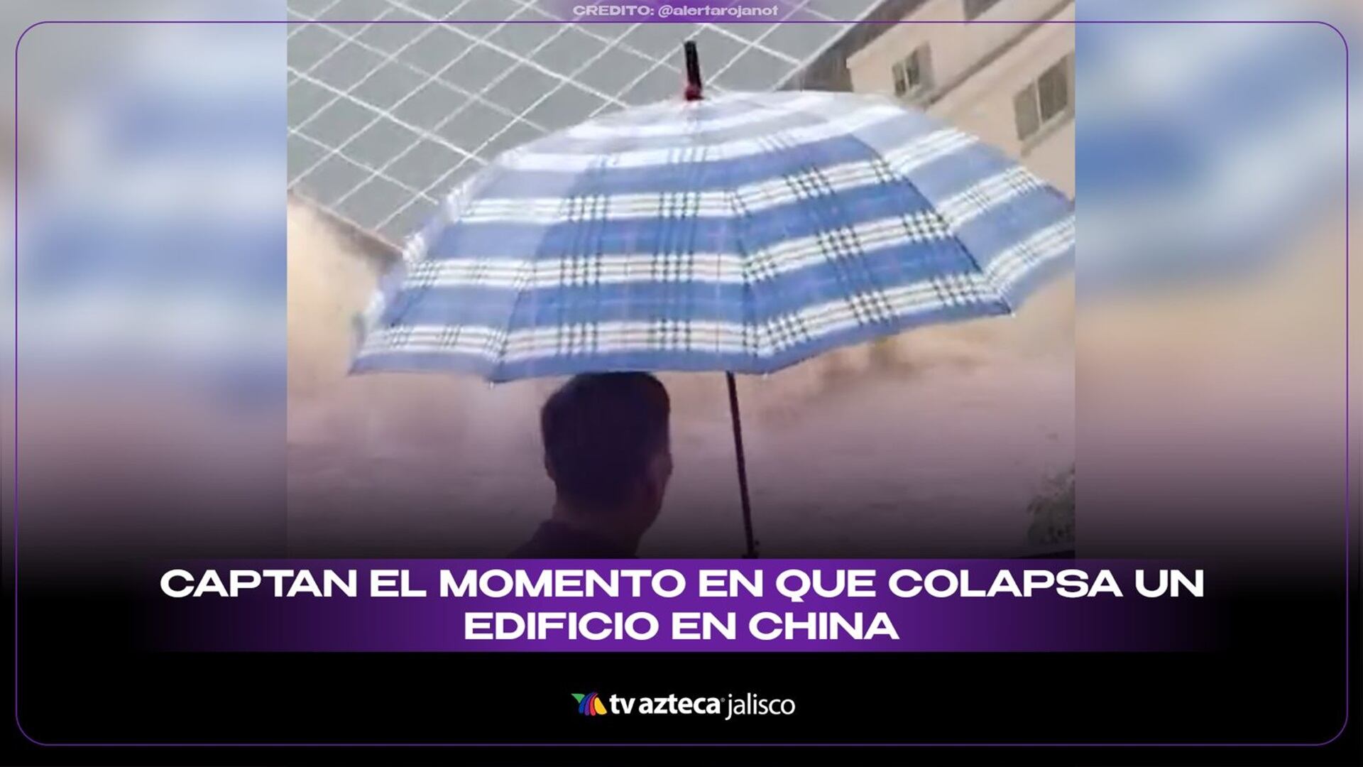 VIDEO | Edificio colapsa en medio de inundaciones provocadas por el potente tifón Saudel en China