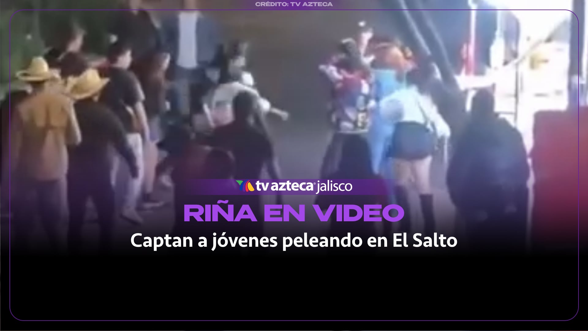 Captan riña entre jóvenes en el centro de El Salto; no hubo detenidos