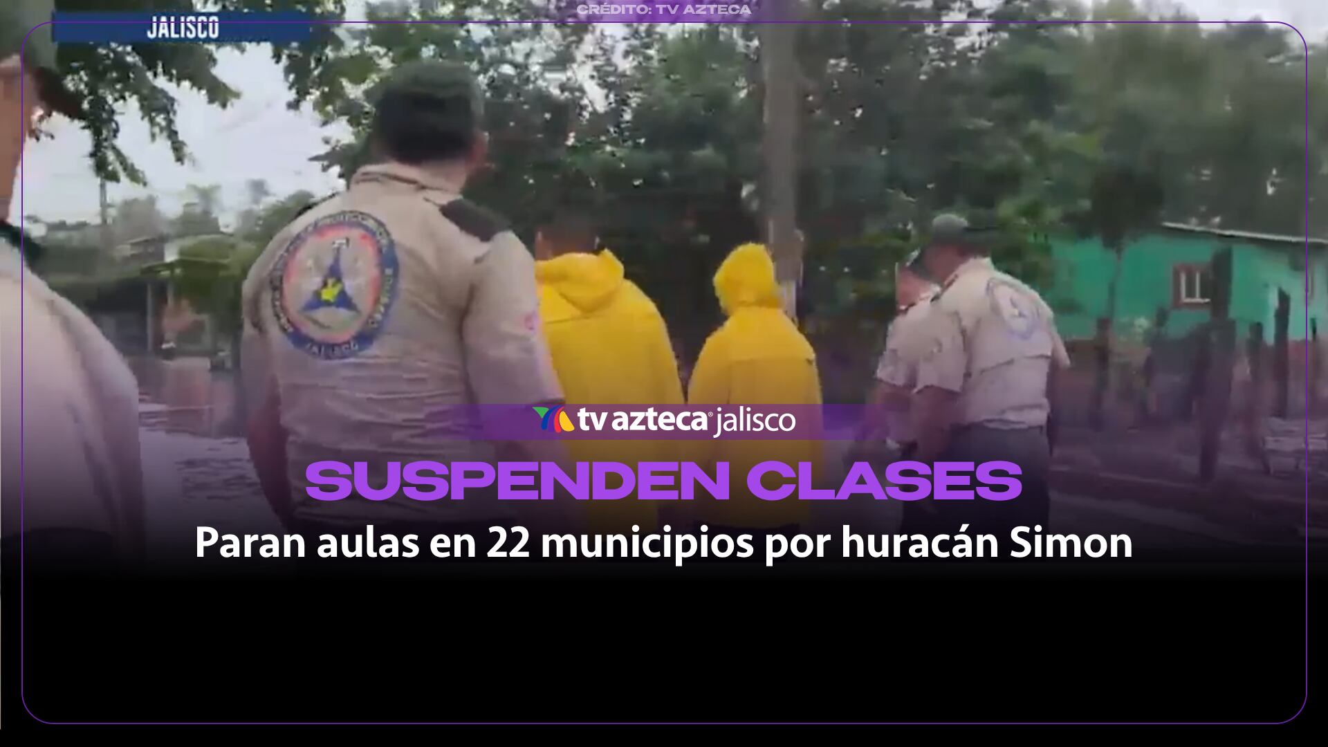 Suspenden clases en 22 municipios de Jalisco y evacúan comunidades por el huracán ‘Simon’