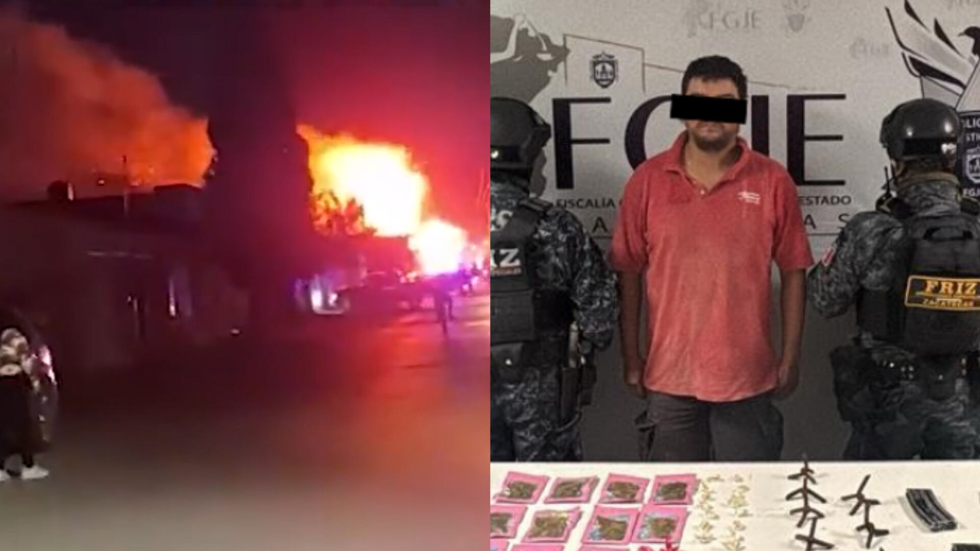 Detienen a hombre ligado a vehículo con explosivos colocado frente a policía de Zacatecas