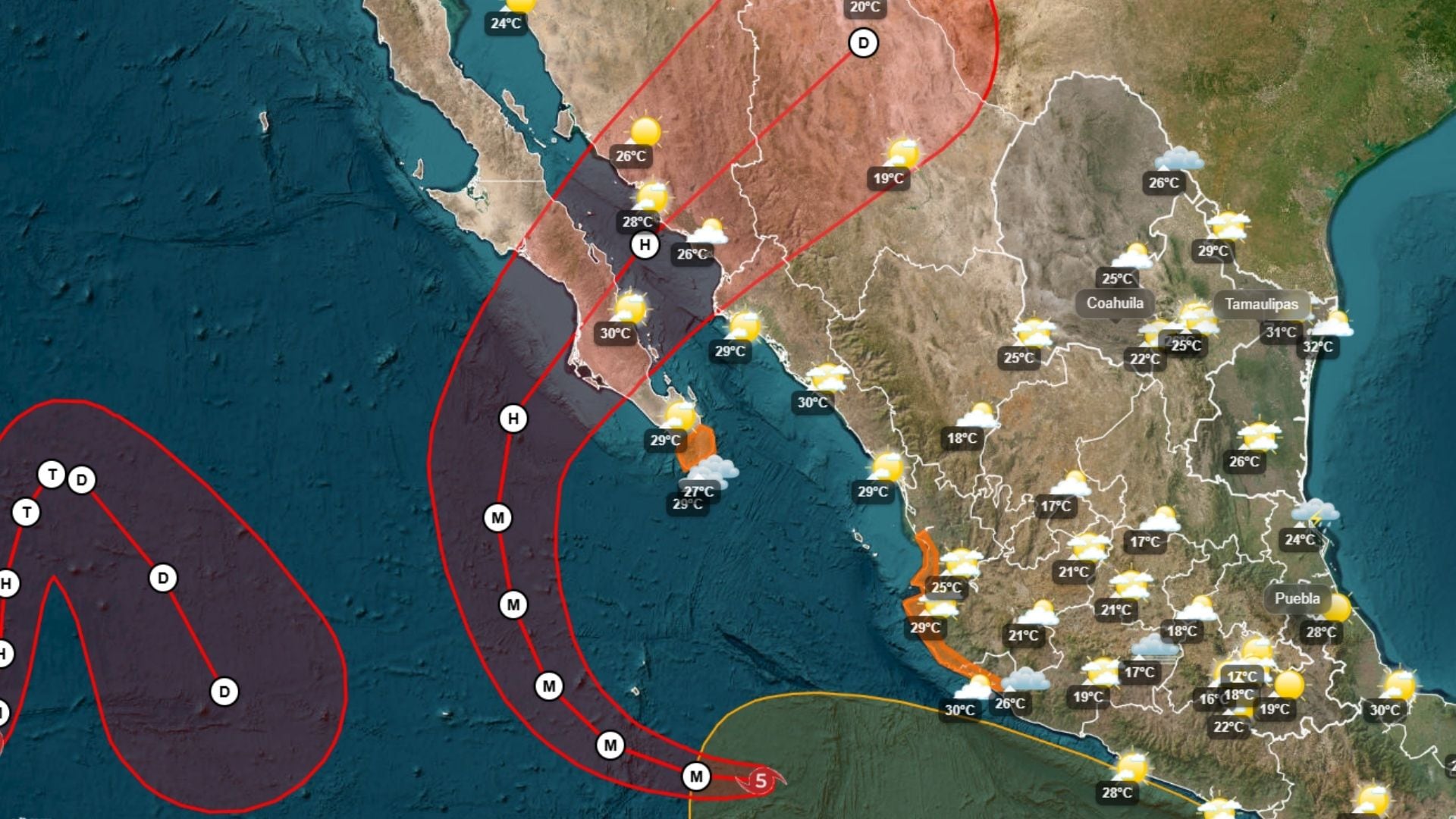 EN VIVO | Trayectoria del Huracán Polo: Podría tocar tierra como categoría 2 