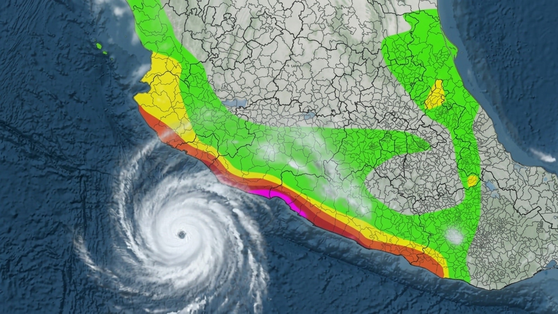 Huracán Polo: mapa de las regiones de Jalisco que tendrán lluvias hoy