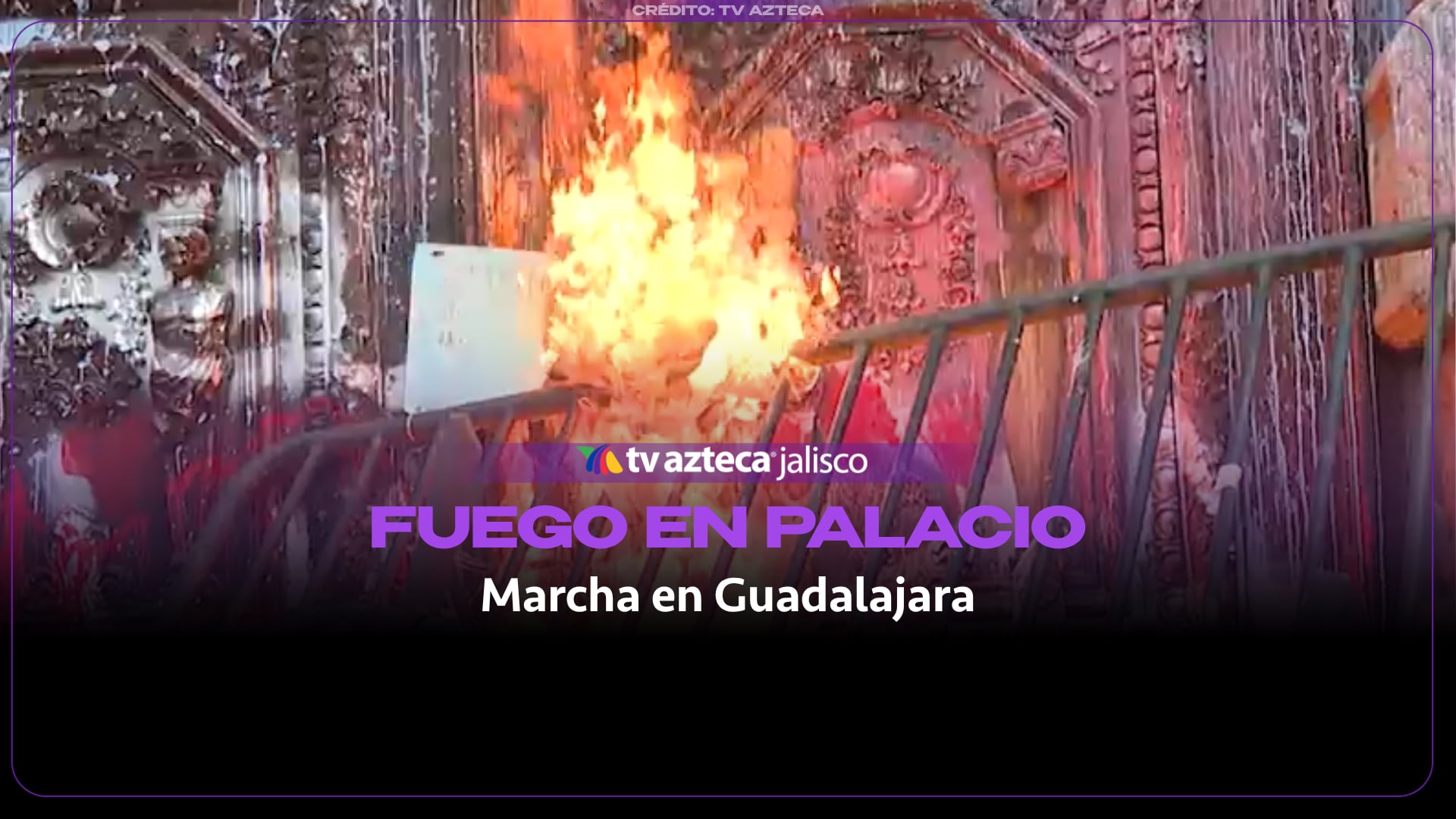 Grupos de choque sabotean marcha pacífica en Guadalajara con incendios y destrozos