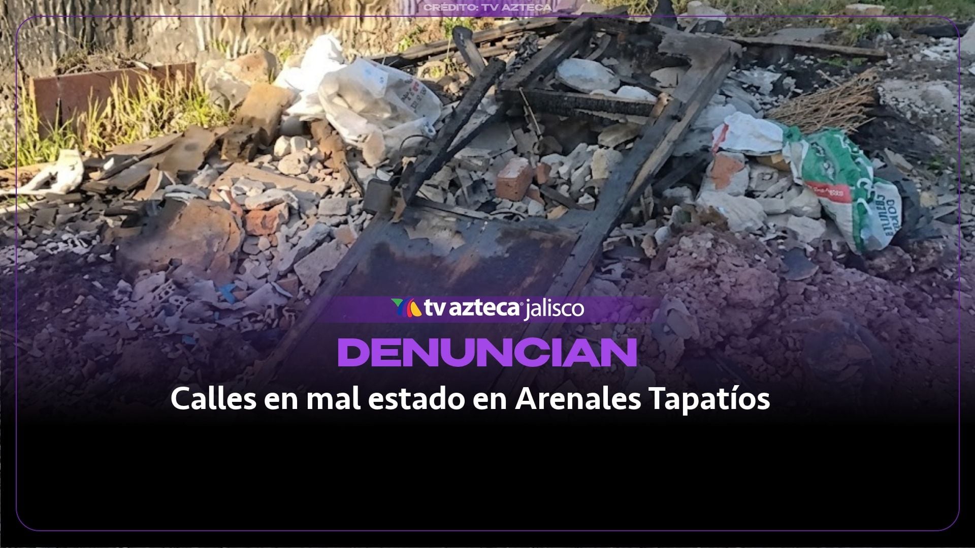 Completamente destrozada, así se encuentran las calles de Arenales Tapatíos