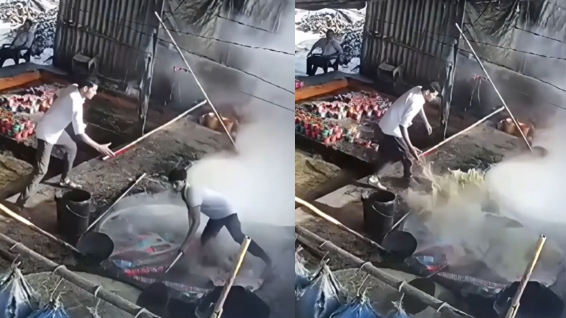 ¡IMÁGENES FUERTES! Hombre muere tras ca3er a un caldero con agua hirviendo