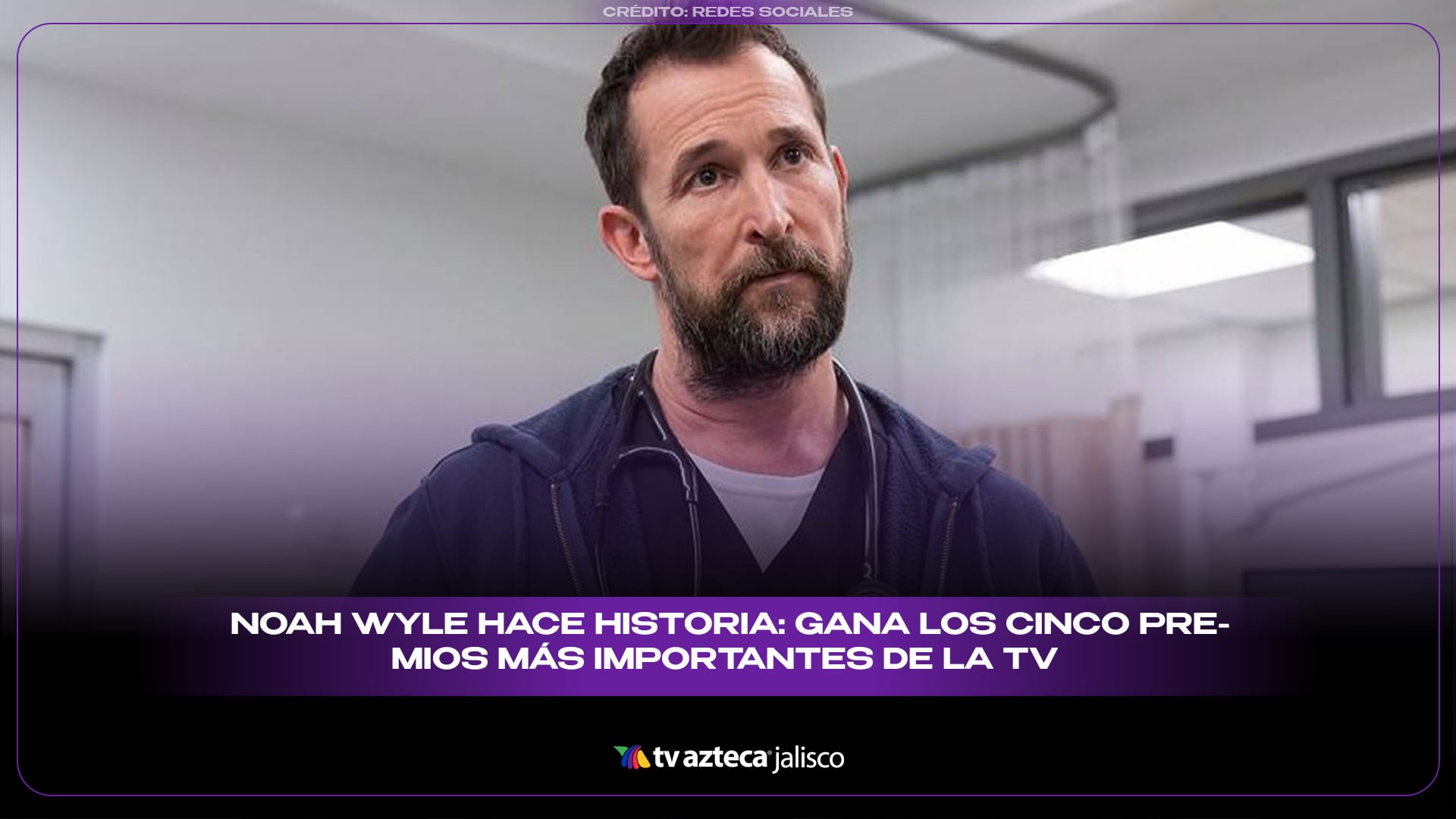 Noah Wyle es el primer actor en ganar los cinco premios más importantes de la TV