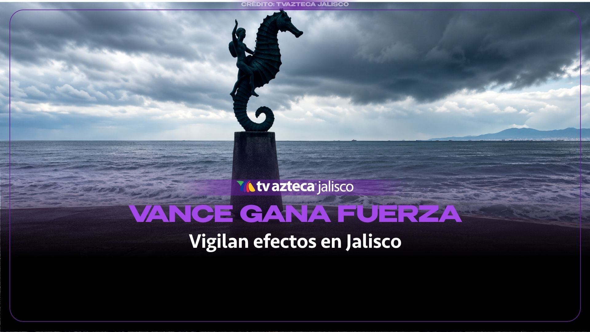 Vance podría intensificarse a huracán y provocar lluvias y rachas de viento en Jalisco