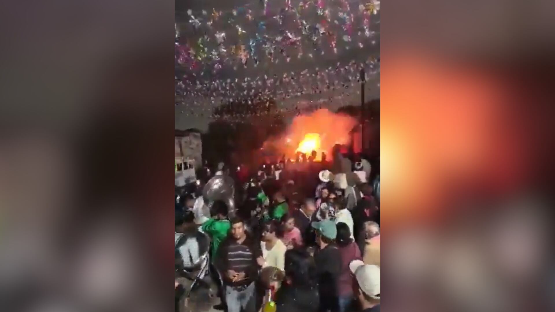 Video capta explosión de pirotecnia en fiesta patronal de Ixtapaluca; hay varios lesionados