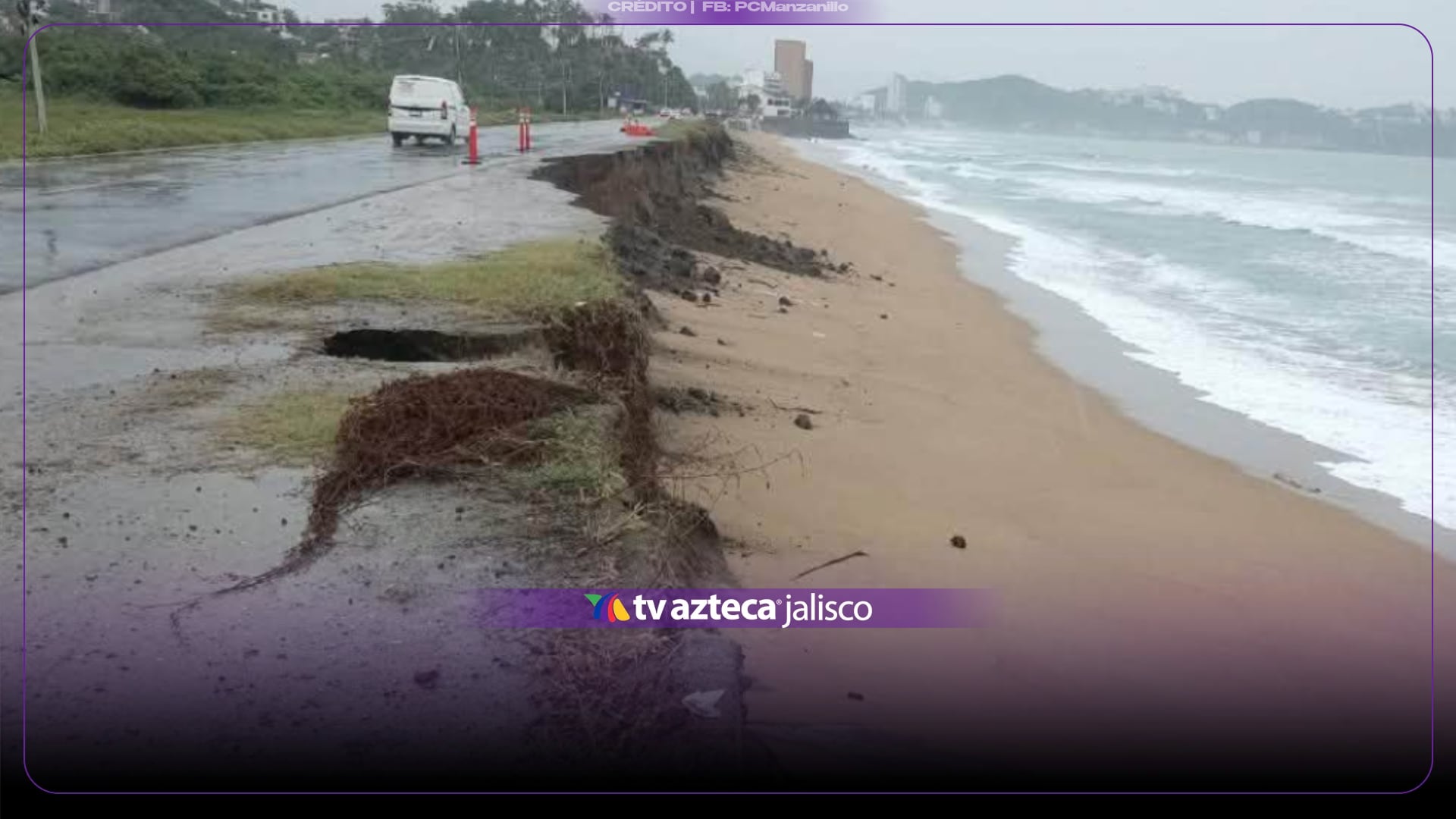 Cierres viales en Manzanillo tras fuertes lluvias HOY en Colima; piden evitar esta zona cerca del mar