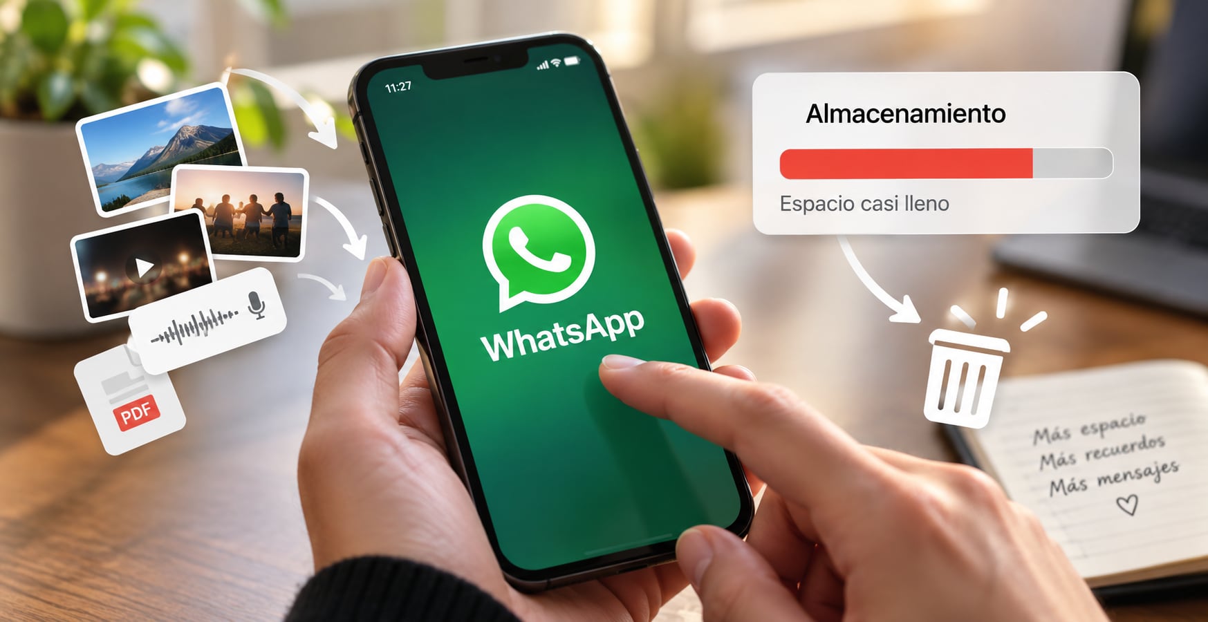 ¿WhatsApp está llenando la memoria de tu celular? Así puedes liberar espacio