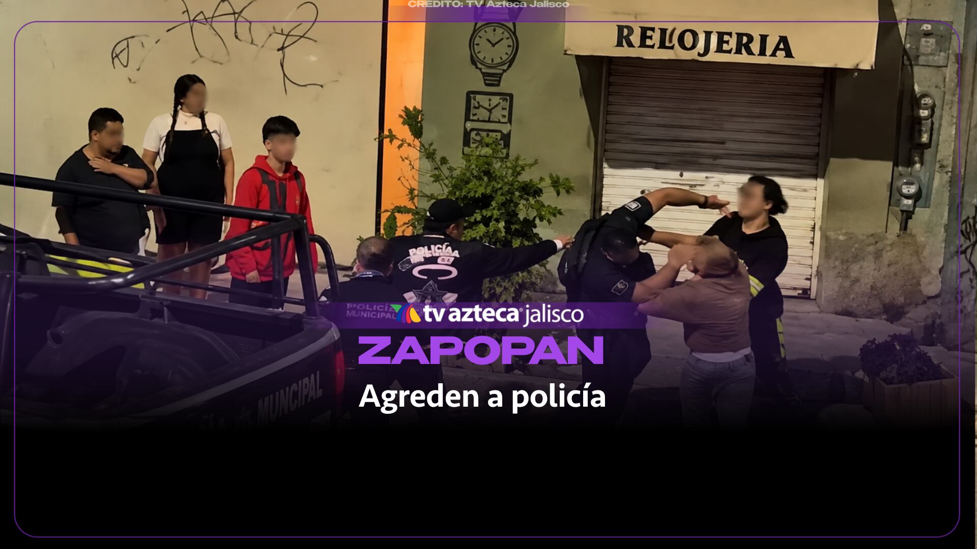 VIDEO | Agreden a policía de Zapopan y dispara al aire para dispersar a sus atacantes