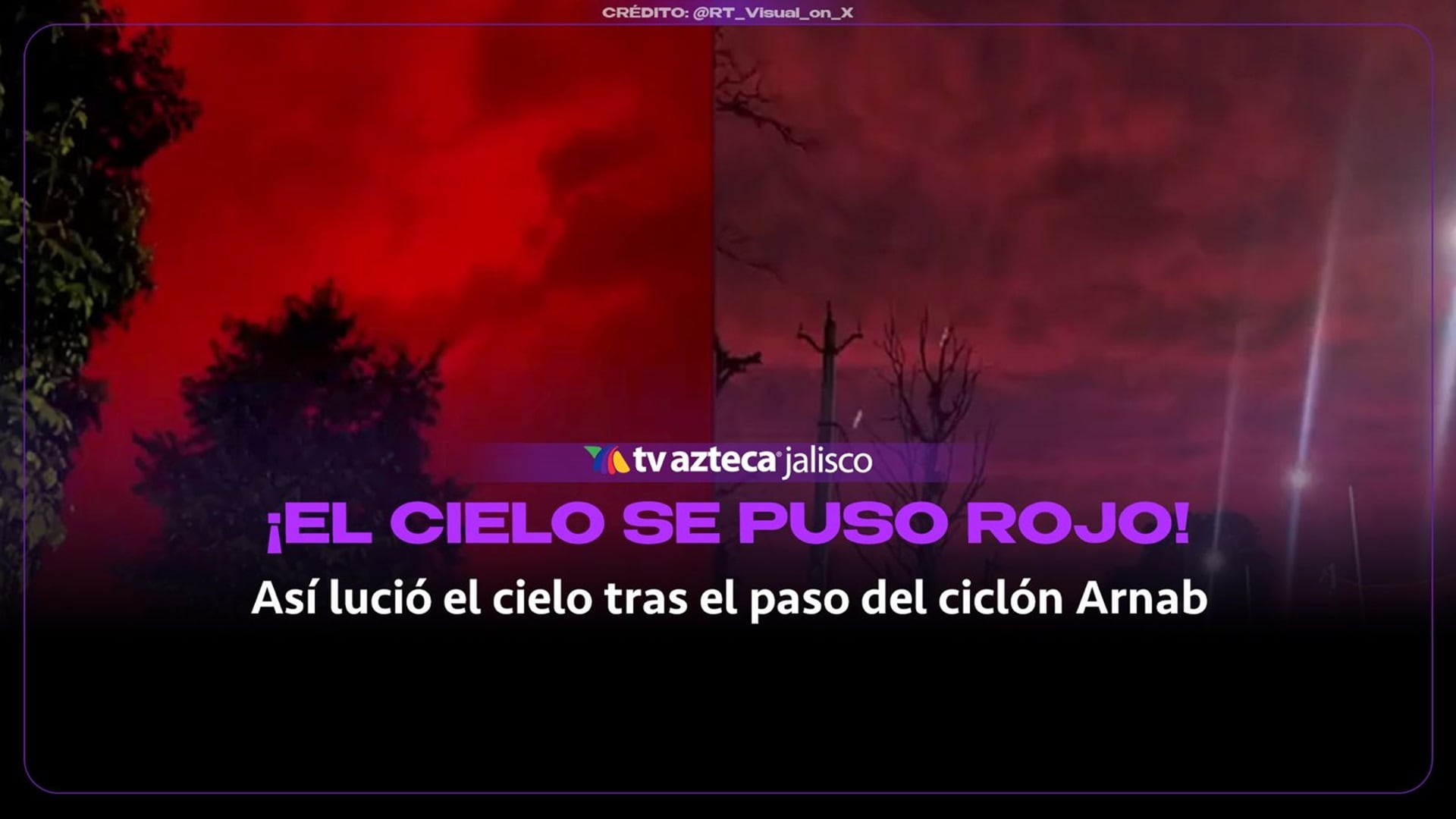 Cielo rojo de aspecto apocalíptico sorprende en India tras el paso del ciclón Arnab; así fue captado en video